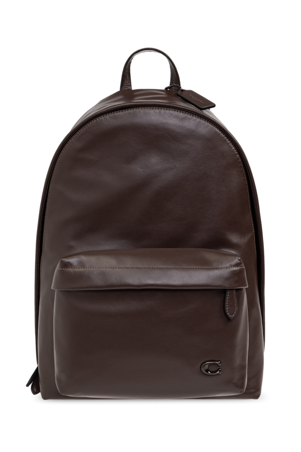 Brown black brown backpack coach tan coach tan Essential logo patch polo shirt Tgkb5Shops Malaysia